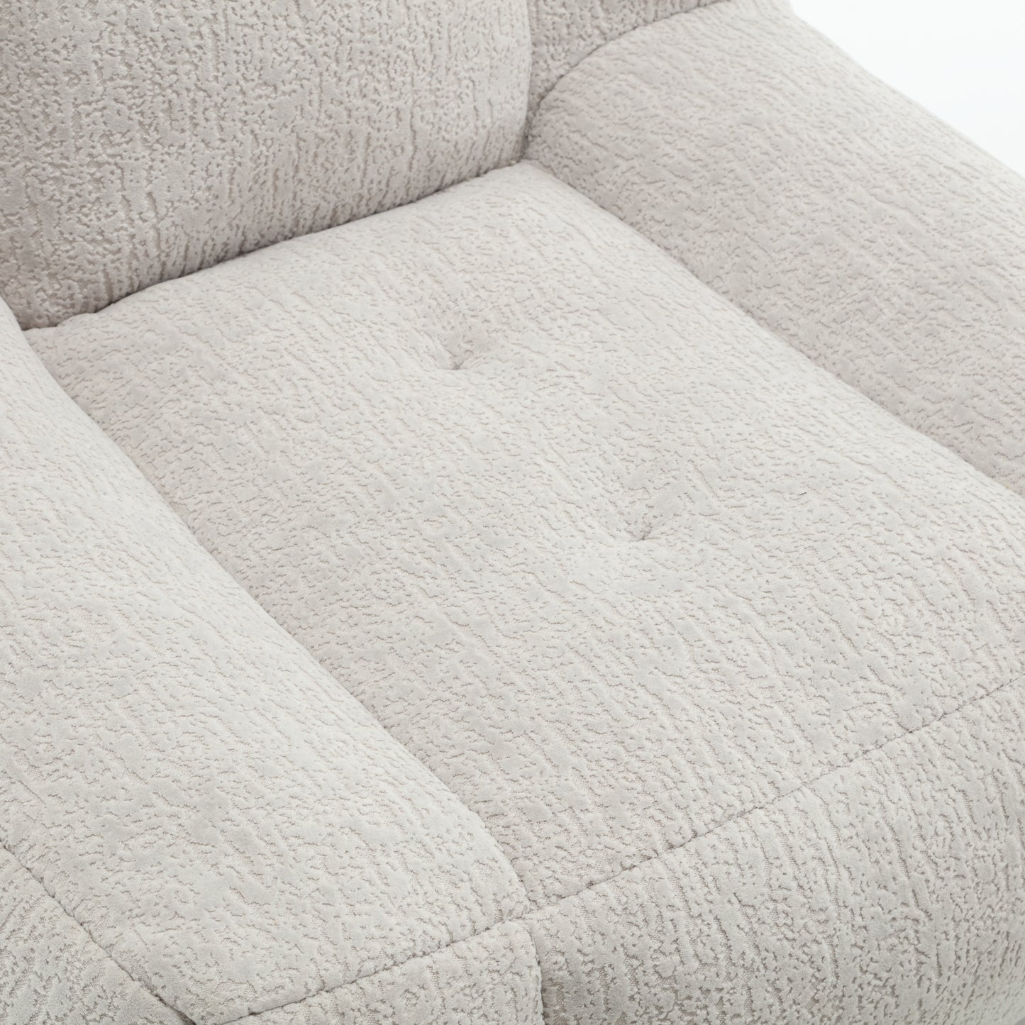 Fluffy bean bag chair, comfortable bean bag for adults, super soft lazy sofa chair with memory foam and ottoman, indoor modern focus bean bag chair for living room, bedroom, apartment