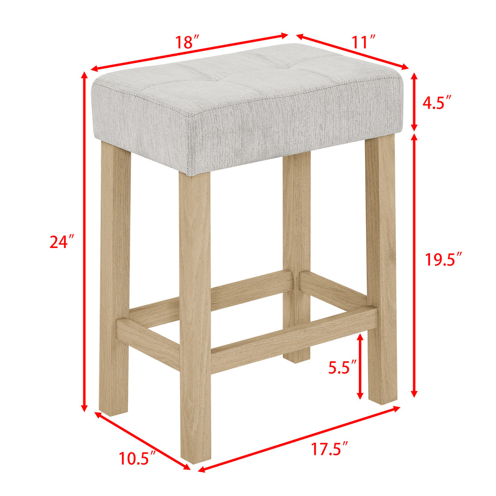 59 Inch Bar Table, Dining Table, Sofa Table with Power Outlet, 3 Upholstered Stools, 4 Piece Bar Table and Chair Set for Living Room, Dining Room, Kitchen