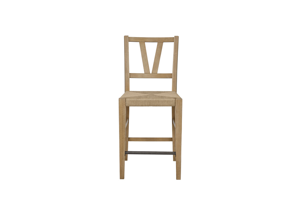 Counter Height Slat Back Chair - Cashew (Set of 2) Dining Chair