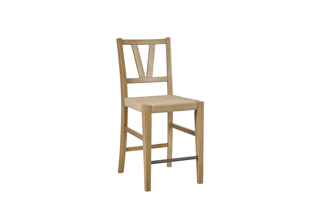 Counter Height Slat Back Chair - Cashew (Set of 2) Dining Chair