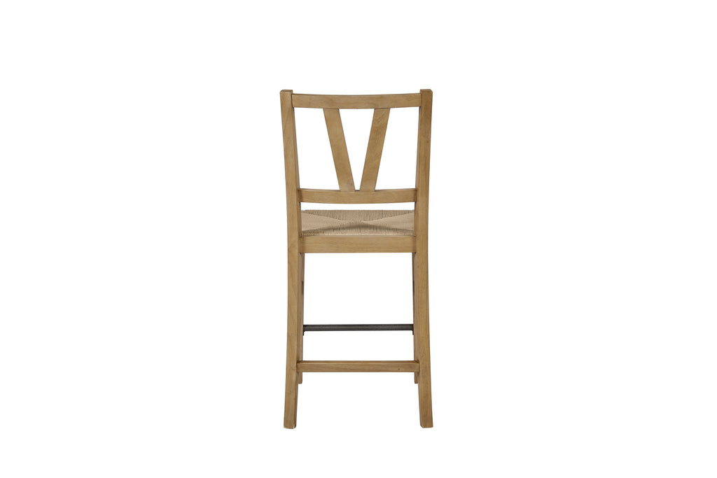 Counter Height Slat Back Chair - Cashew (Set of 2) Dining Chair