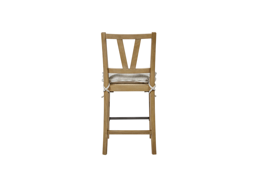 Counter Height Slat Back Chair - Cashew (Set of 2) Dining Chair