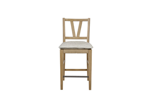 Counter Height Slat Back Chair - Cashew (Set of 2) Dining Chair
