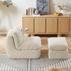 Liyasi Full Compression sofa chair with swivel add Ottoman