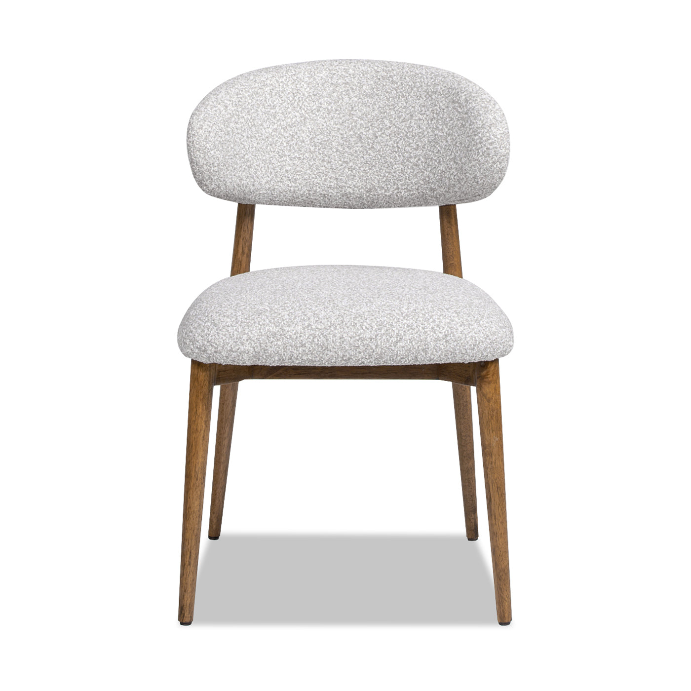 Locke 20.5' Modern Upholstered Dining Chair with Wood Frame, Salt & Pepper Boucle