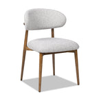 Locke 20.5' Modern Upholstered Dining Chair with Wood Frame, Salt & Pepper Boucle