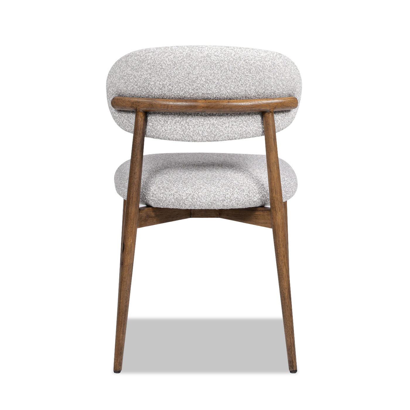Locke 20.5' Modern Upholstered Dining Chair with Wood Frame, Salt & Pepper Boucle
