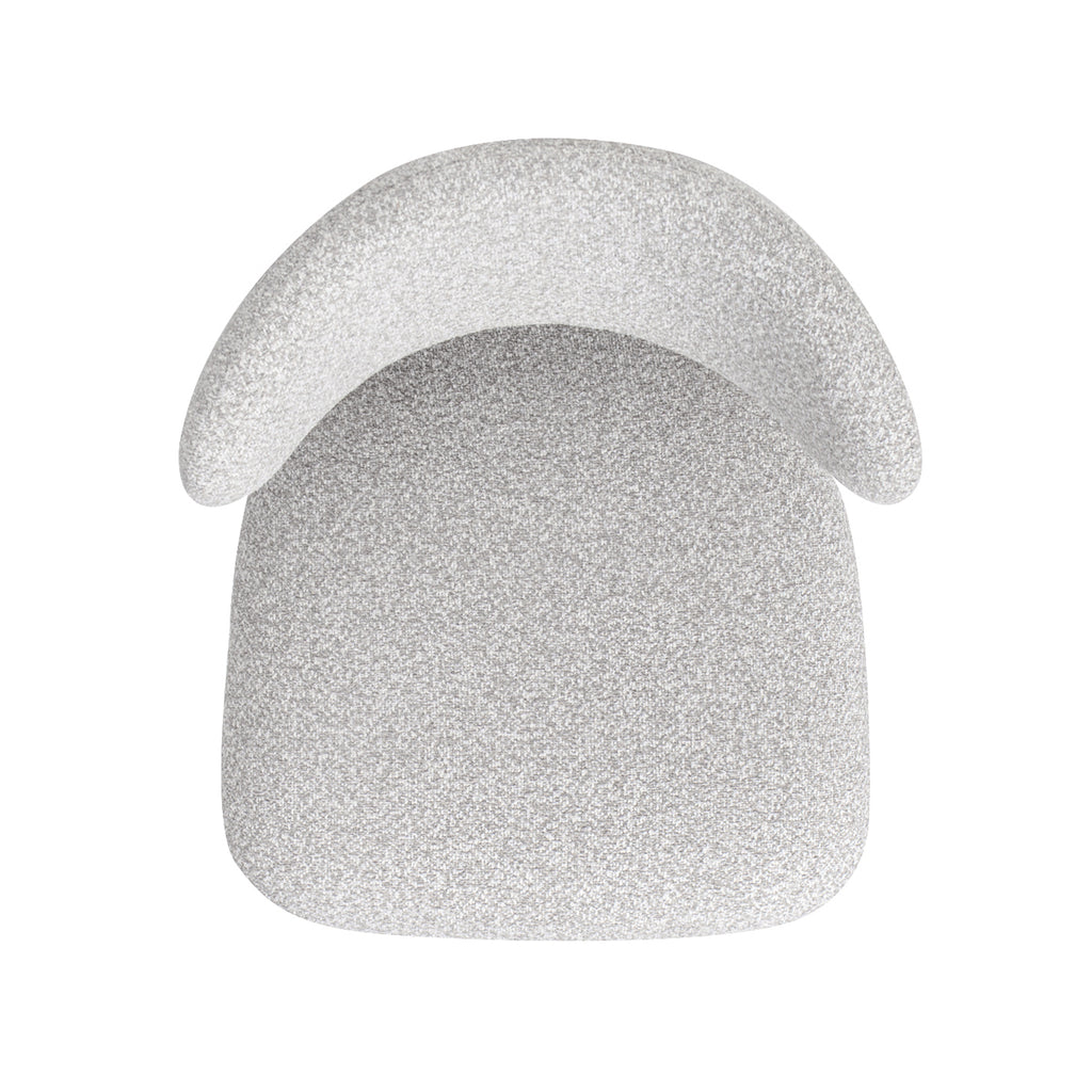 Locke 20.5' Modern Upholstered Dining Chair with Wood Frame, Salt & Pepper Boucle