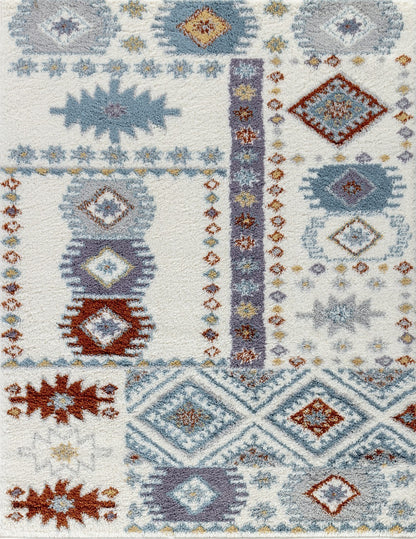 Loft Shag GC_CZY1007 Ivory 5 ft. 3 in. x 7 ft. Shaggy Area Rug - Groovy Boardz