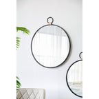 24" x 27" Wall Mirror with Black Frame, Contemporary Minimalist Accent Mirror for Living Room, Foyer, Entryway, Bedroom - Groovy Boardz