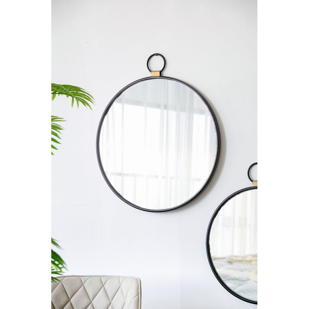 24" x 27" Wall Mirror with Black Frame, Contemporary Minimalist Accent Mirror for Living Room, Foyer, Entryway, Bedroom - Groovy Boardz
