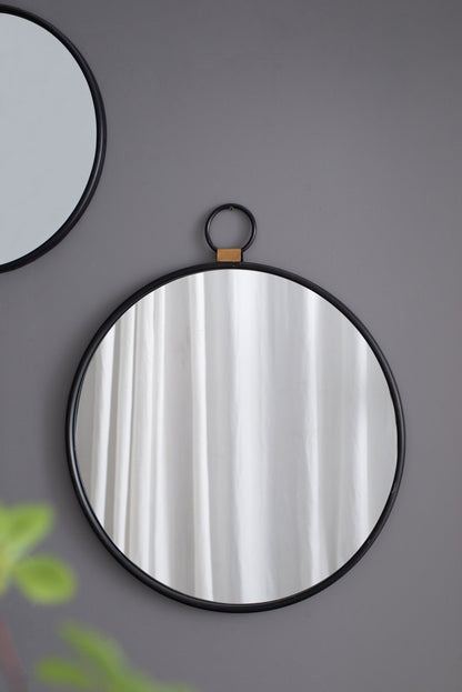 24" x 27" Wall Mirror with Black Frame, Contemporary Minimalist Accent Mirror for Living Room, Foyer, Entryway, Bedroom - Groovy Boardz