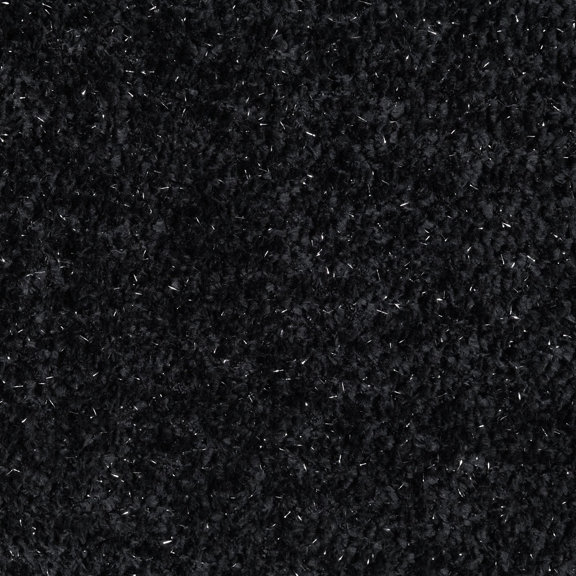 Lucy Black & White Shimmer Fabric Sectional Sofa w/3 Pillows