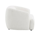 Lucy White Shimmer Fabric Chair