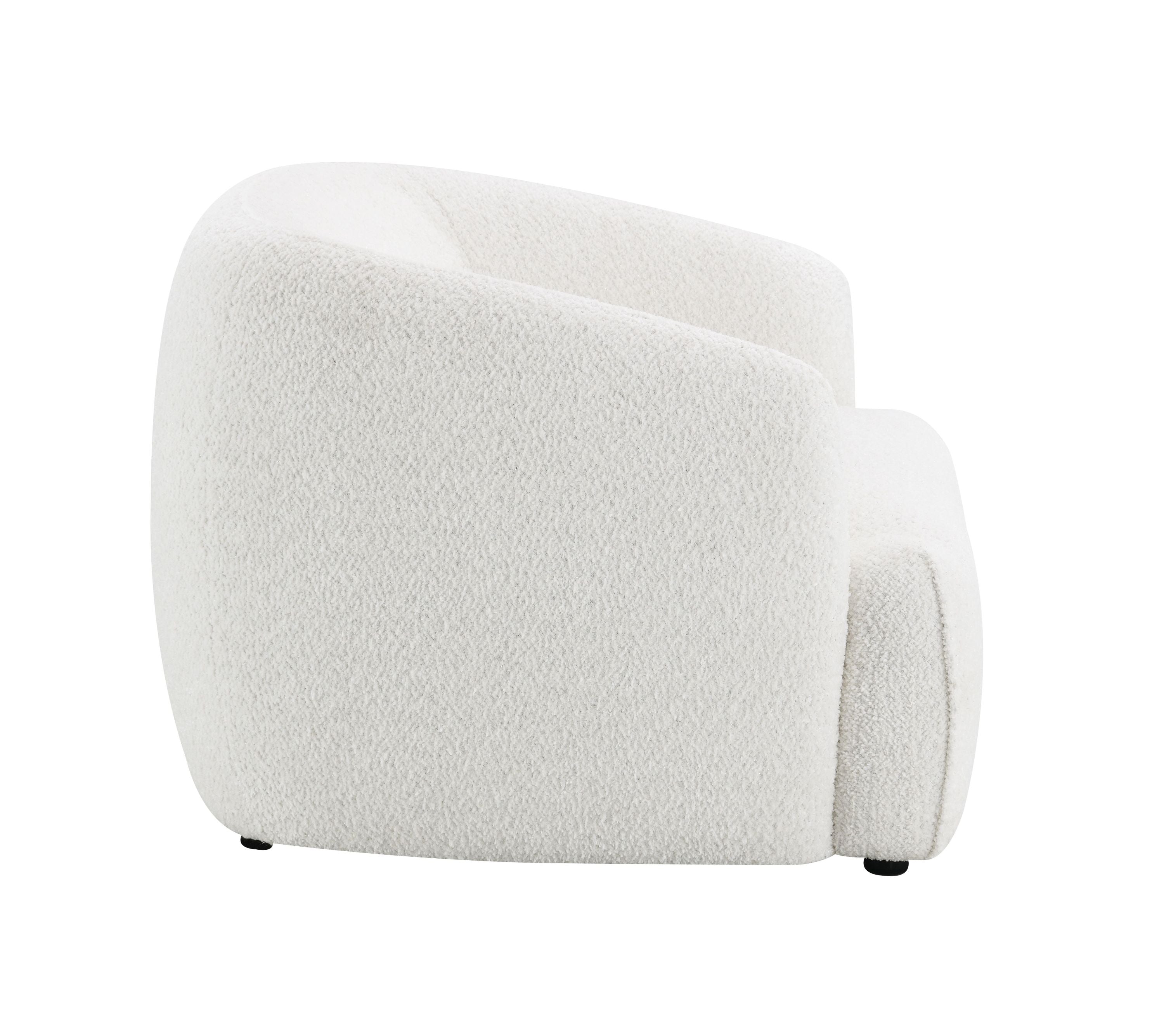 Lucy White Shimmer Fabric Chair