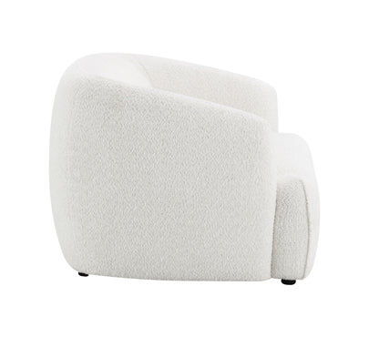 Lucy White Shimmer Fabric Chair