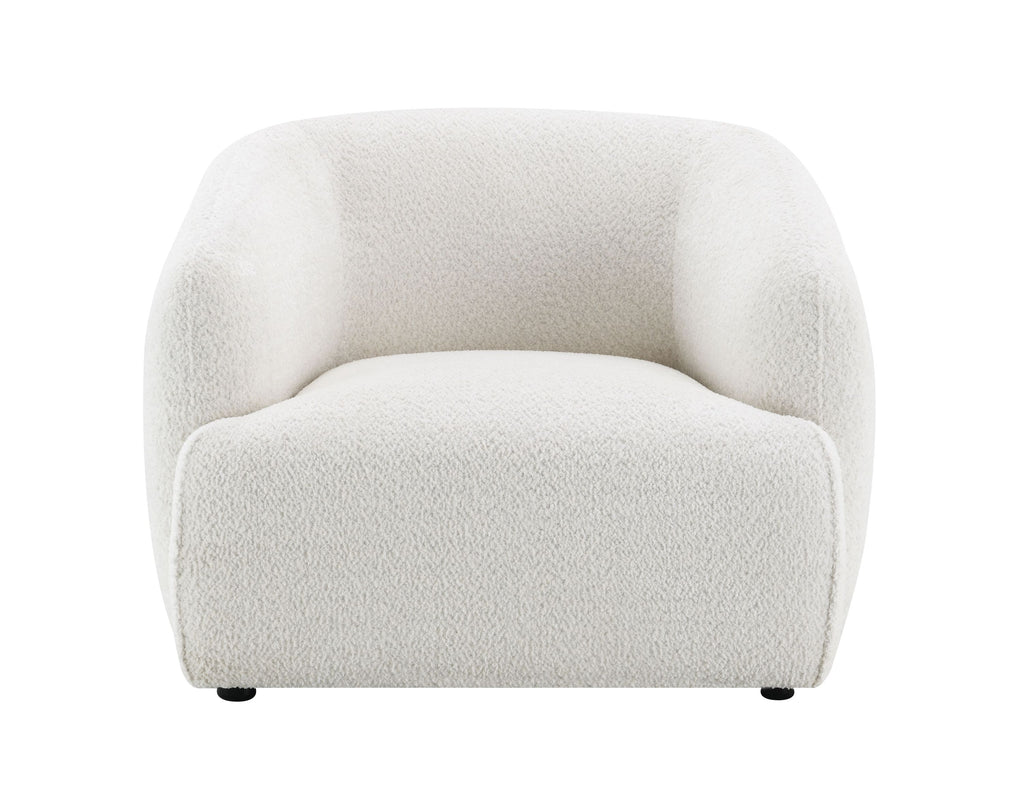 Lucy White Shimmer Fabric Chair