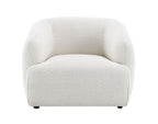 Lucy White Shimmer Fabric Chair