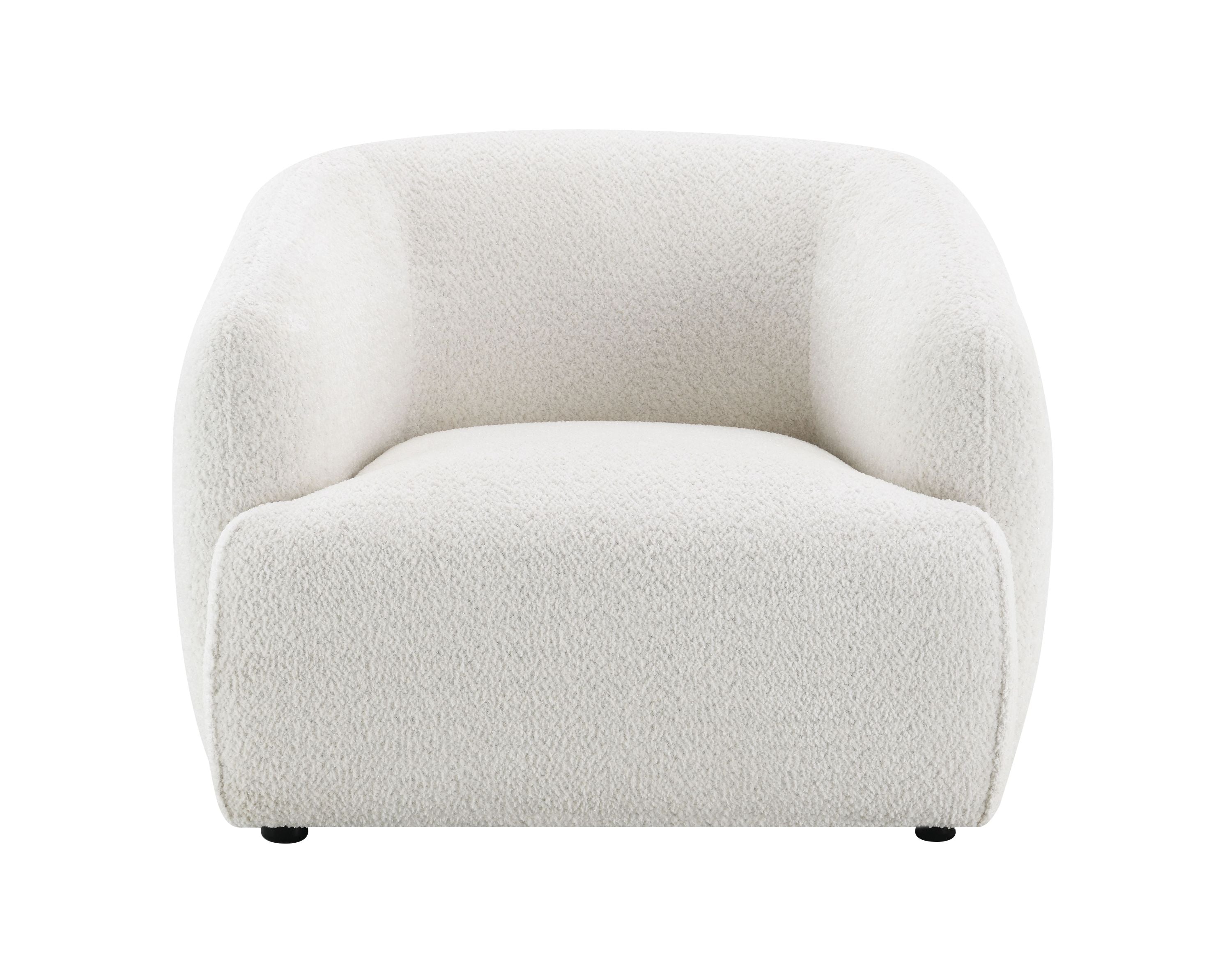 Lucy White Shimmer Fabric Chair