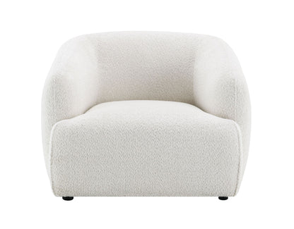 Lucy White Shimmer Fabric Chair