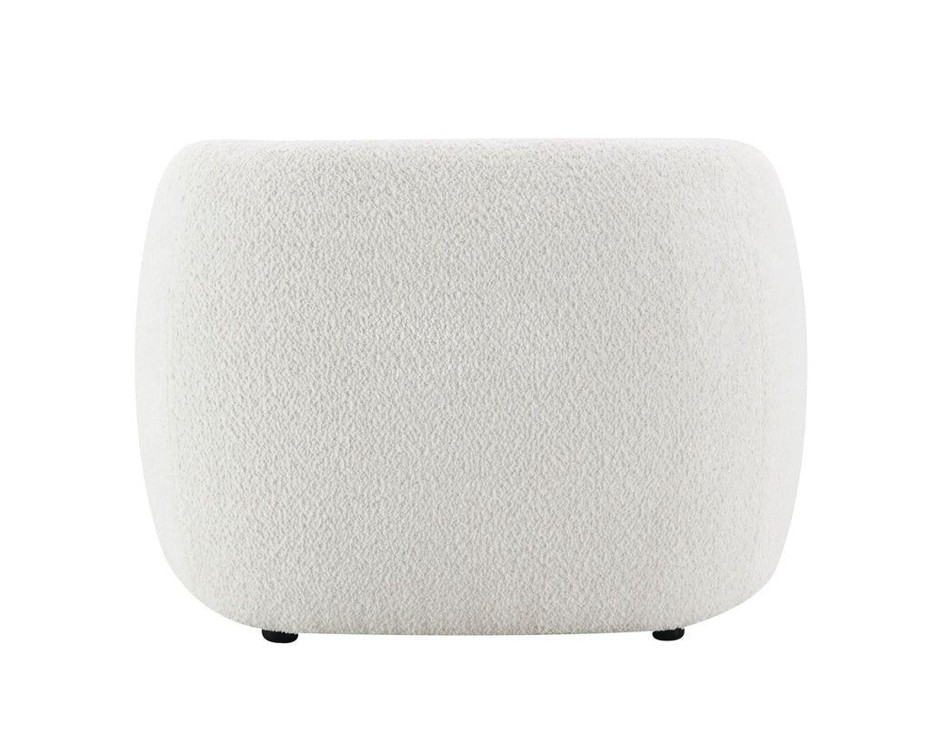 Lucy White Shimmer Fabric Chair