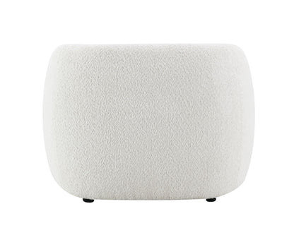 Lucy White Shimmer Fabric Chair