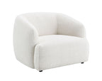 Lucy White Shimmer Fabric Chair