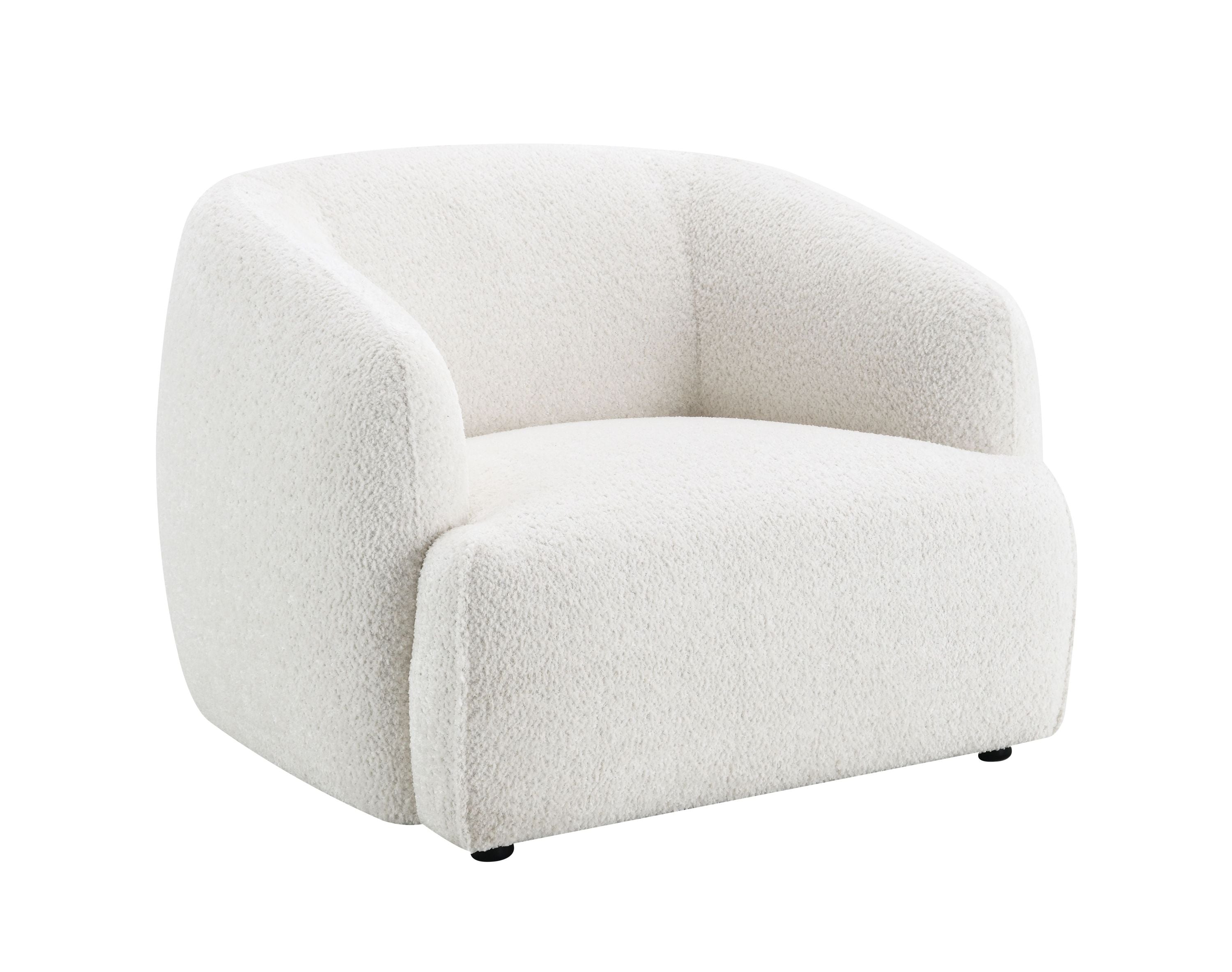 Lucy White Shimmer Fabric Chair