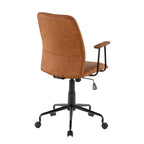 Fredrick Contemporary Office Chair in Brown Faux Leather by Lumisource