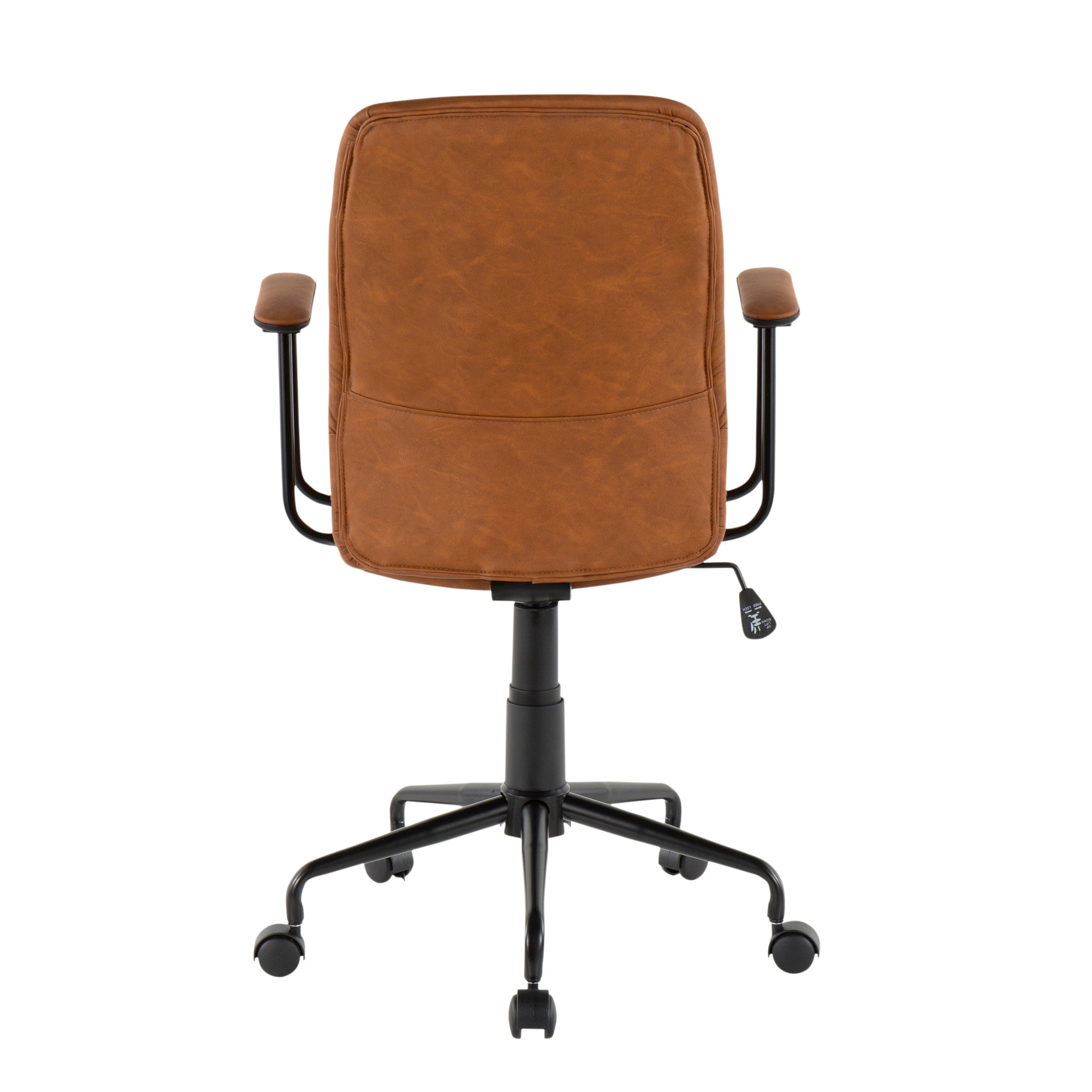 Fredrick Contemporary Office Chair in Brown Faux Leather by Lumisource