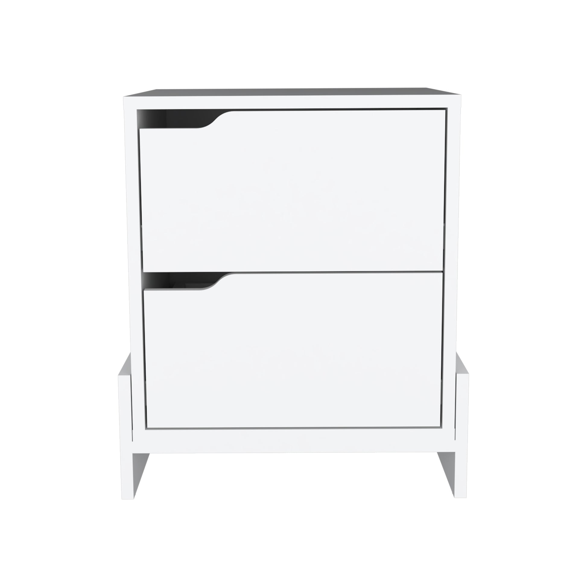 Luss Nightstand, Bedside Table with 2-Drawers