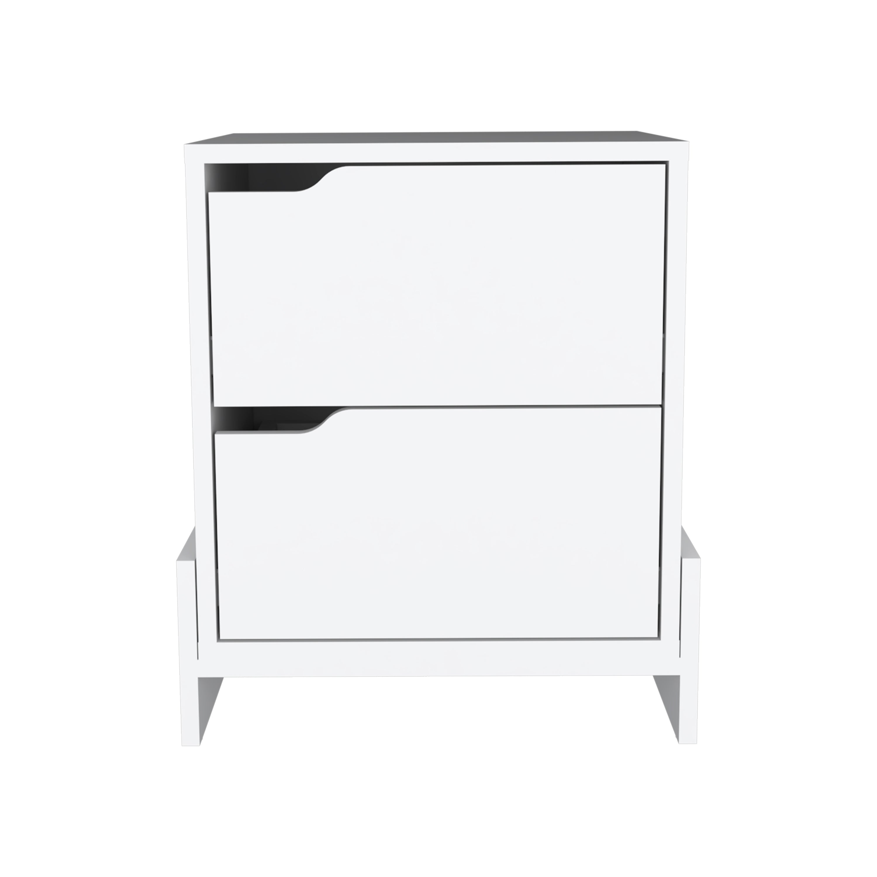 Luss Nightstand, Bedside Table with 2-Drawers