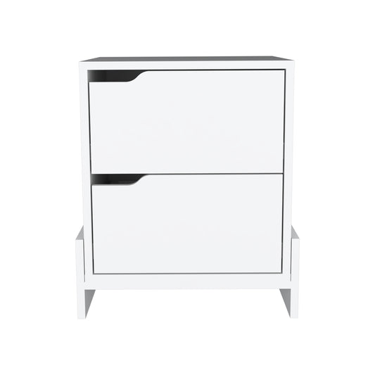 Luss Nightstand, Bedside Table with 2-Drawers