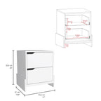Luss Nightstand, Bedside Table with 2-Drawers