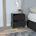 Luss Nightstand, Bedside Table with 2-Drawers - Groovy Boardz