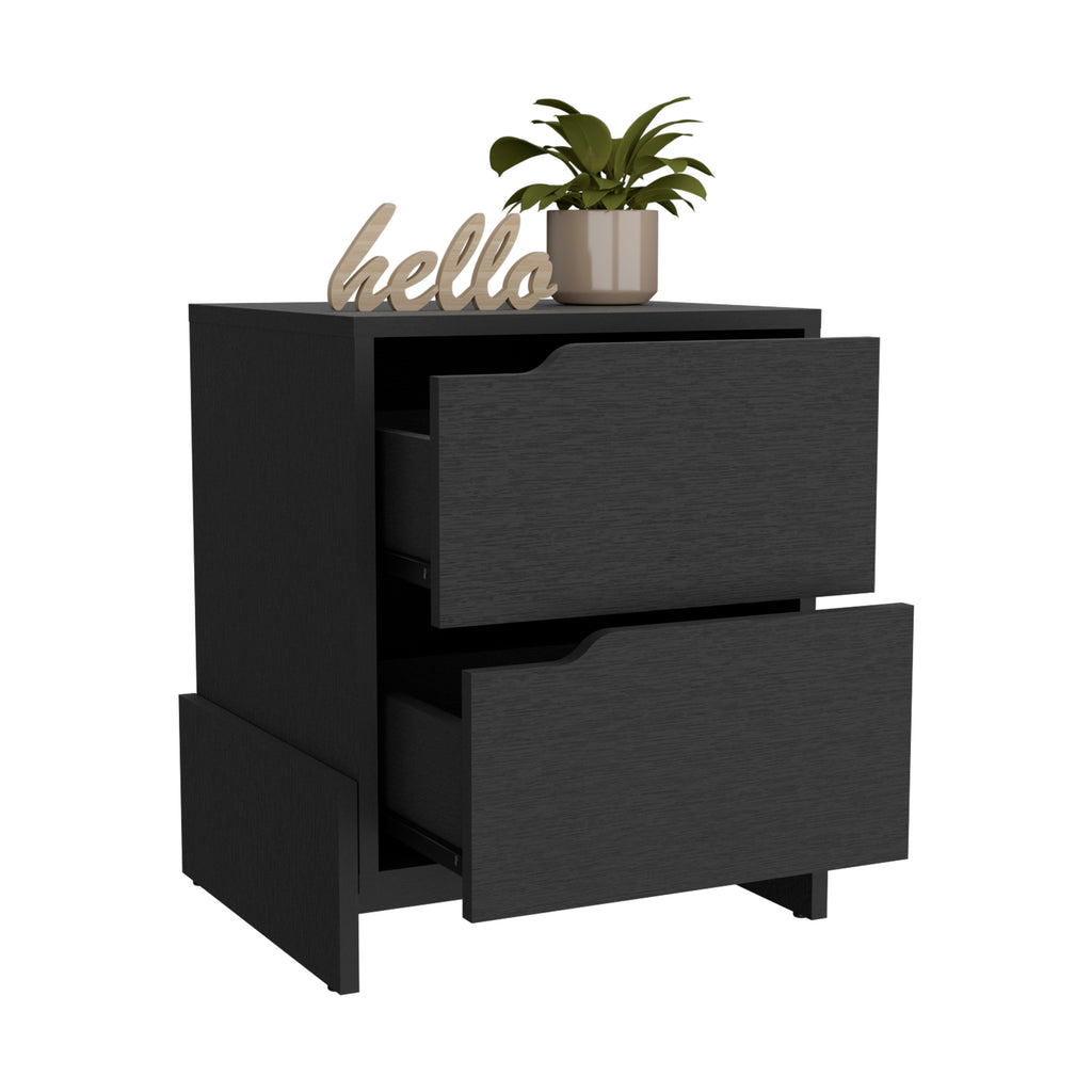 Luss Nightstand, Bedside Table with 2-Drawers - Groovy Boardz