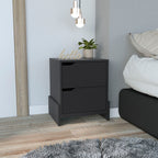 Luss Nightstand, Bedside Table with 2-Drawers - Groovy Boardz