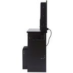 Luxury Black MDF Vanity Table Set with LED Mirror.