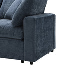 130*65' Modern Modular Cloud Sofa Bed, 6 Seat Chenille Sectional Couch Set with Ottoman,Free Combination,Convertible U Shaped Sleeper Sofa for Living Room, Apartment, 3 Colors - Groovy Boardz