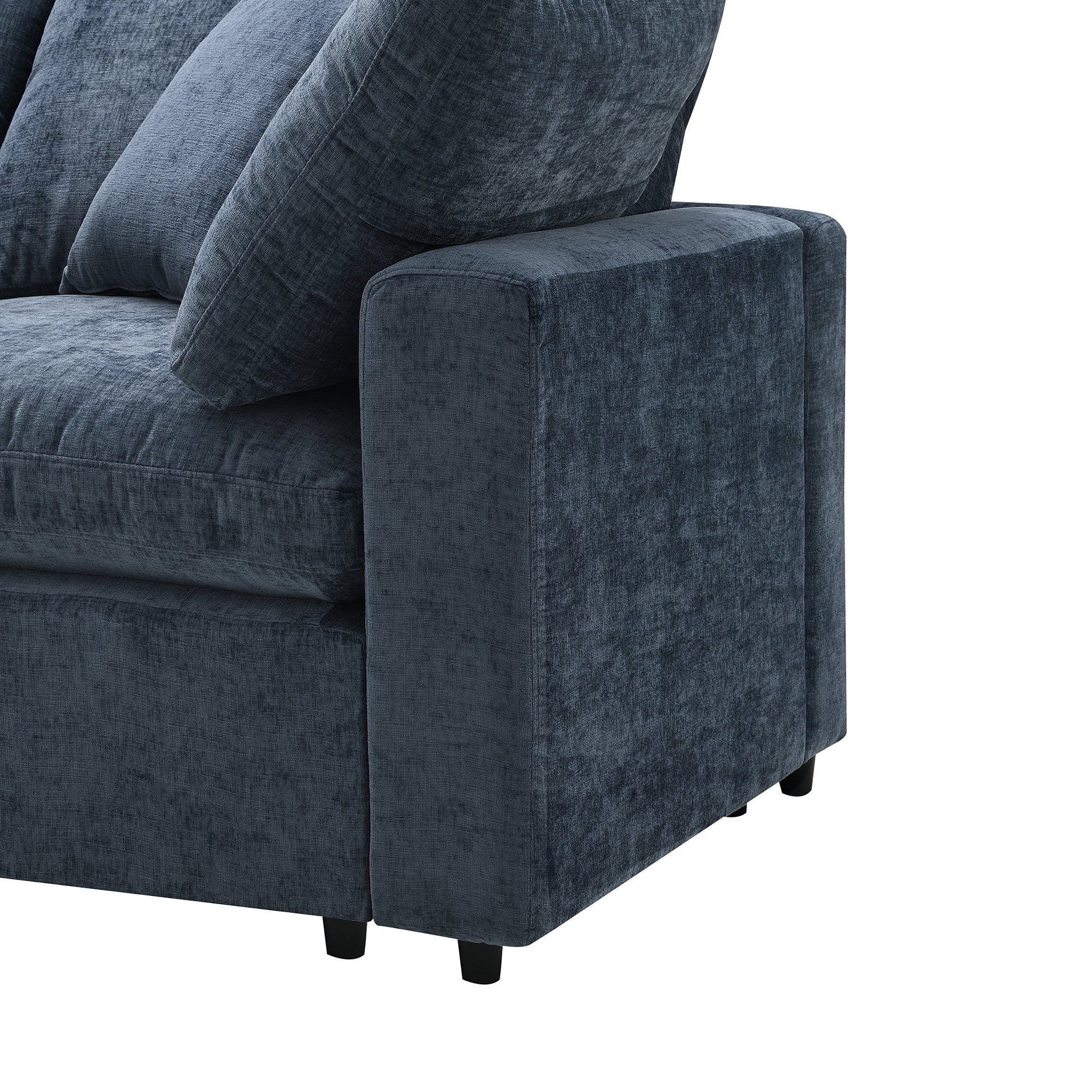 130*65' Modern Modular Cloud Sofa Bed, 6 Seat Chenille Sectional Couch Set with Ottoman,Free Combination,Convertible U Shaped Sleeper Sofa for Living Room, Apartment, 3 Colors - Groovy Boardz