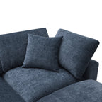 130*65' Modern Modular Cloud Sofa Bed, 6 Seat Chenille Sectional Couch Set with Ottoman,Free Combination,Convertible U Shaped Sleeper Sofa for Living Room, Apartment, 3 Colors - Groovy Boardz