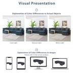 130*65' Modern Modular Cloud Sofa Bed, 6 Seat Chenille Sectional Couch Set with Ottoman,Free Combination,Convertible U Shaped Sleeper Sofa for Living Room, Apartment, 3 Colors - Groovy Boardz