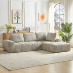 Chenille L-Shape Luxury Sectional Oversized Sofa,Mnimalist Design,Comfy Sleeper Couch for Living Room,Apartment&Reception Spaces,No Assembly Required Sectional Sofa