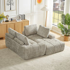 Chenille L-Shape Luxury Sectional Oversized Sofa,Mnimalist Design,Comfy Sleeper Couch for Living Room,Apartment&Reception Spaces,No Assembly Required Sectional Sofa