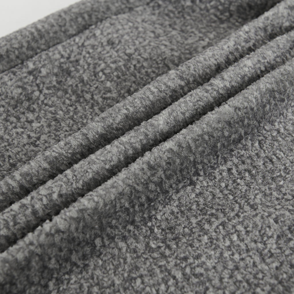 U_Style Luxury living room double-needle cut velvet sofa, 4-seater with pure sponge seat cushions and a detachable footstool, includes 3 throw pillows. Ideal for living rooms, apartments, and more.