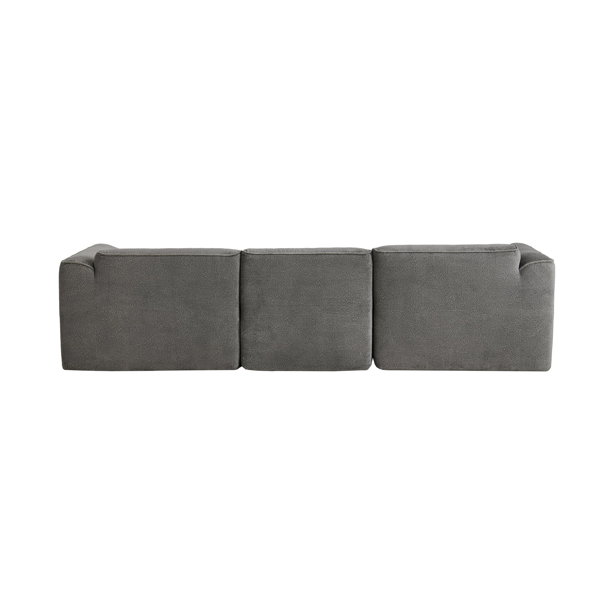 U_Style Luxury living room double-needle cut velvet sofa, 4-seater with pure sponge seat cushions and a detachable footstool, includes 3 throw pillows. Ideal for living rooms, apartments, and more.