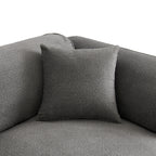 U_Style Luxury living room double-needle cut velvet sofa, 4-seater with pure sponge seat cushions and a detachable footstool, includes 3 throw pillows. Ideal for living rooms, apartments, and more.