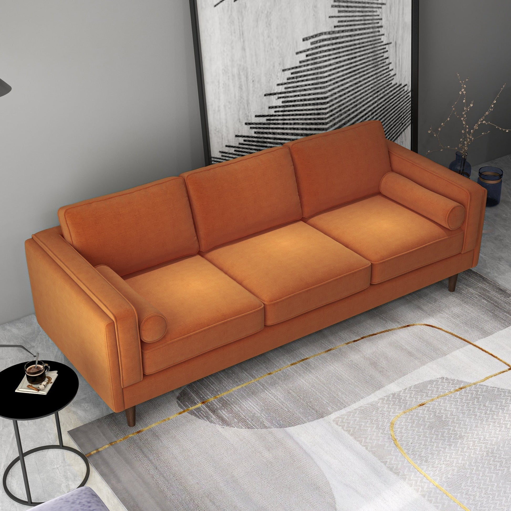 Amber Luxury Modern Velvet Sofa - Groovy Boardz