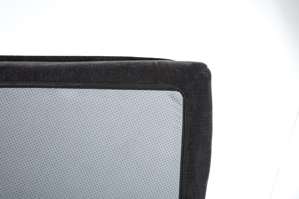 Luxury Minimalist Black Fabric Sectional Sofa with Chaise.