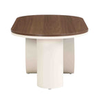 Luxury Oval Coffee Table, 47.24'' Coffee Table with Storage Drawer, White Metal Center Table for Living Room